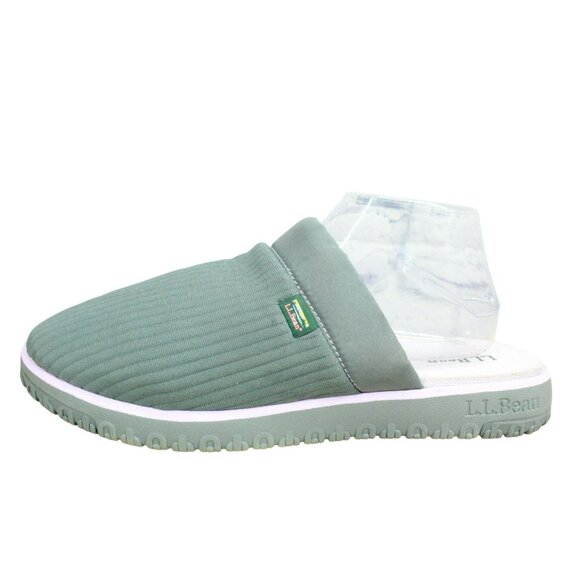LL Bean Gray Nylon Slip On Airlight Scuffs Indoor Cozy Slippers Size 11 M - Picture 1 of 11